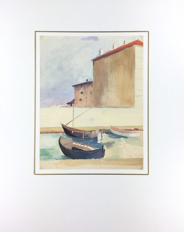 Maritime Original Art - Port Town, c.1970
