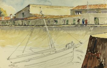 Maritime Original Art - Port, C. Groux, c.1940