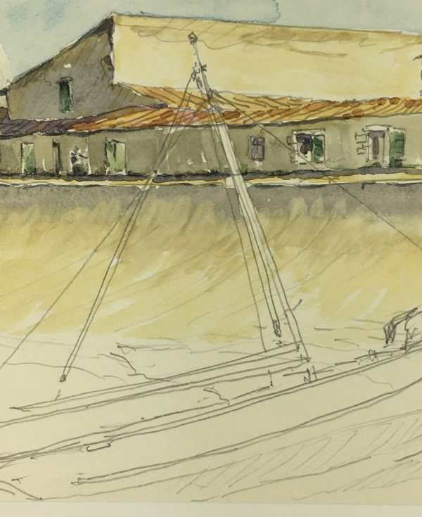 Maritime Original Art - Port, C. Groux, c.1940