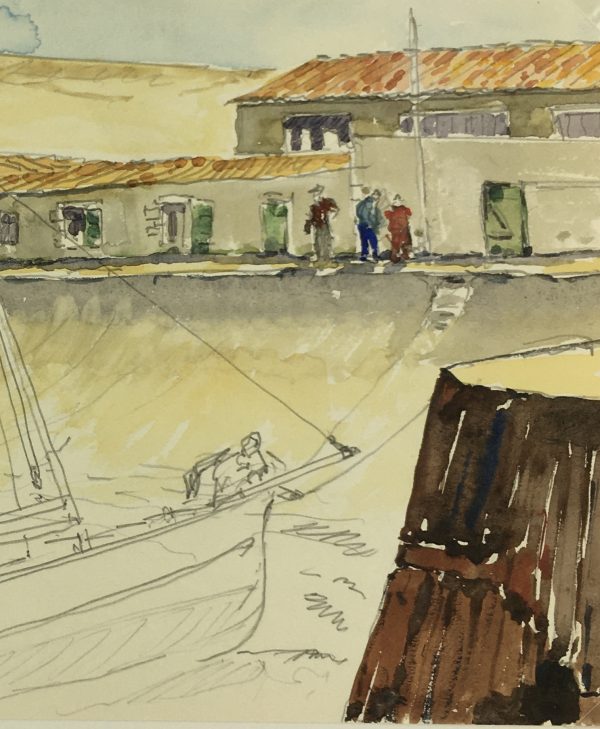 Maritime Original Art - Port, C. Groux, c.1940