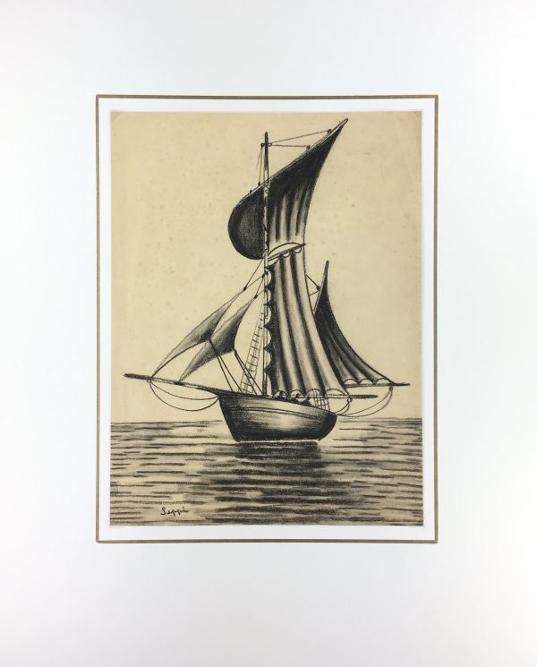 Maritime Original Art - Mystic Sail, C.1930