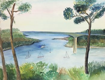 Maritime Original Art - Sailing Horizon, C.1960
