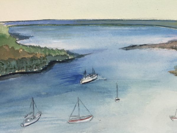 Maritime Original Art - Sailing Horizon, C.1960