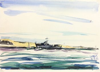 Maritime Original Art - Seascape, Suzanne Buty, 1972