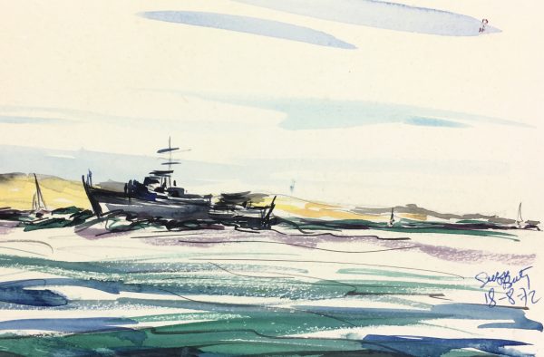 Maritime Original Art - Seascape, Suzanne Buty, 1972
