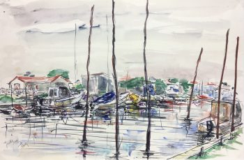Maritime Original Art - Maritime, Waterfront, Suzanne Buty, 1998