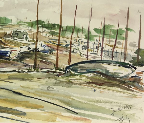 Maritime Original Art - Maritime, Waterfront, Suzanne Buty, 1998