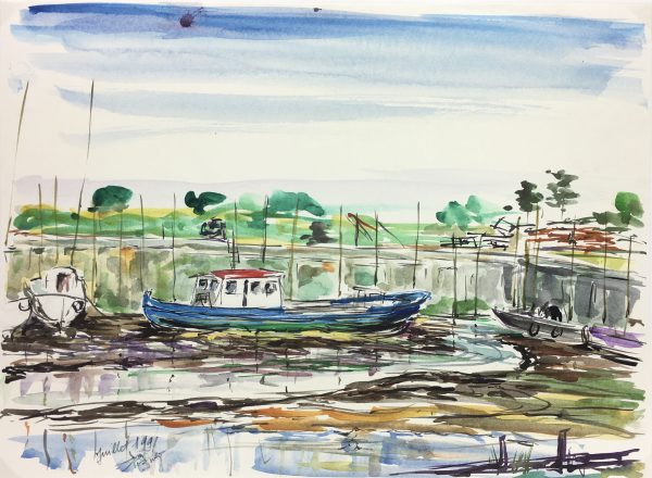 Maritime Original Art - Maritime, Waterfront, Suzanne Buty, 1991