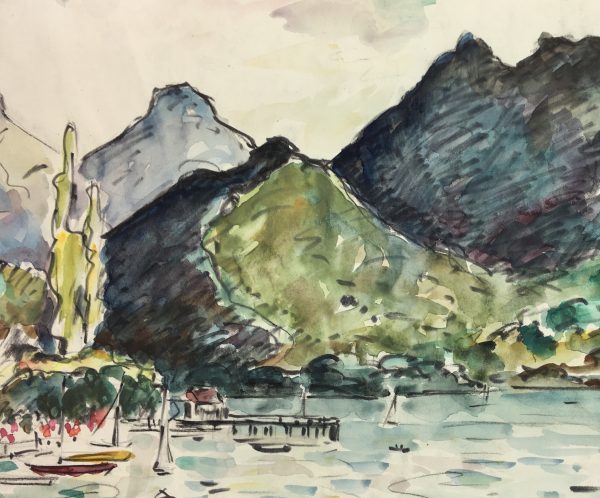 Maritime Original Art - Harbor, c.1950