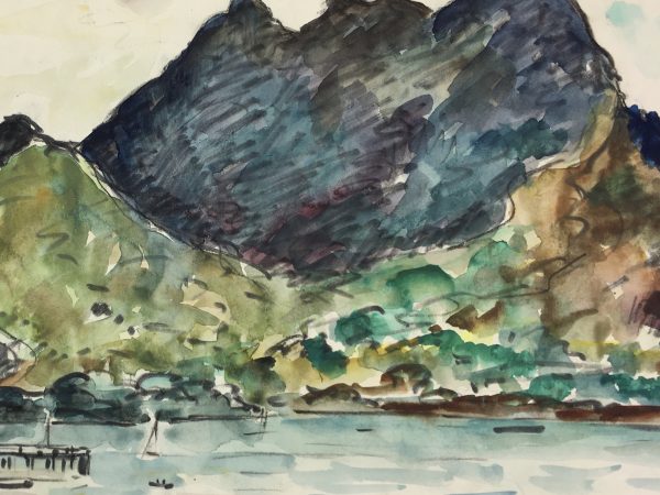 Maritime Original Art - Harbor, c.1950