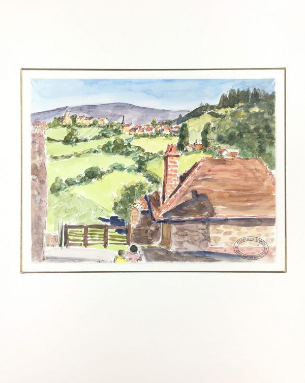Mountains Original Art - Switzerland, M. Bermond (1911-1991), C.1970