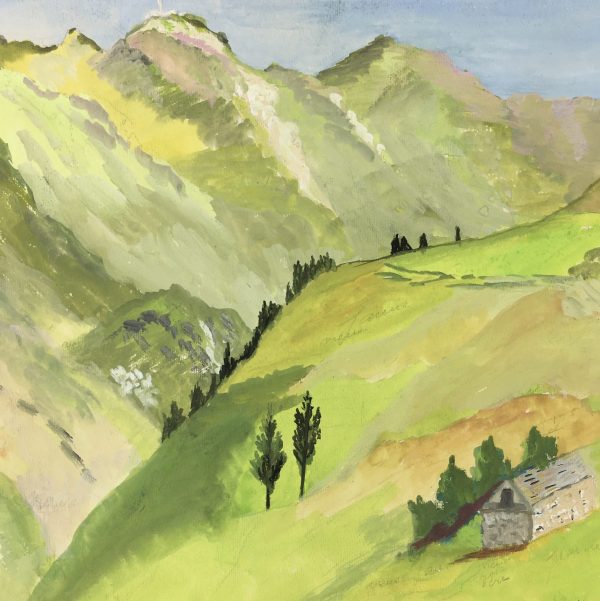 Mountains Original Art - Valley in Springtime, M. Lecoeur, C.1960