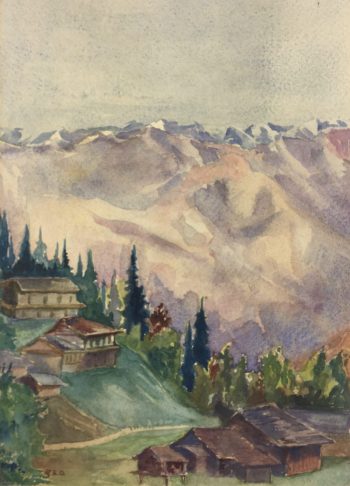 Mountains Original Art - Mountain View 1896, 