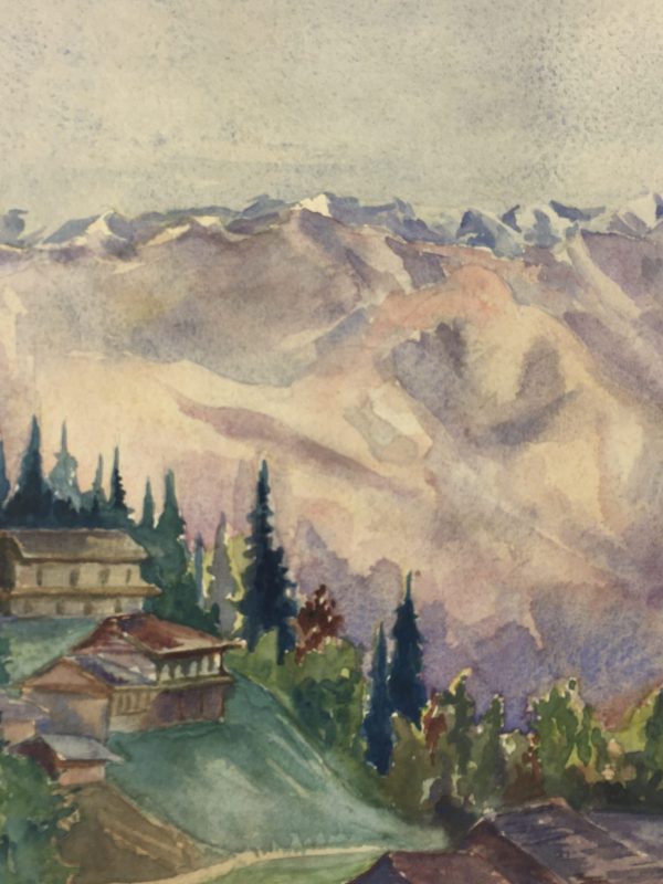 Mountains Original Art - Mountain View 1896,