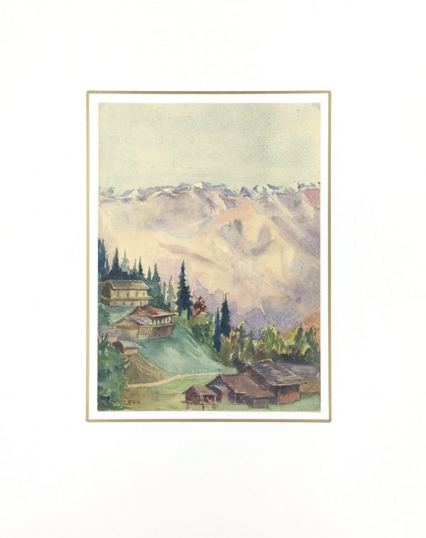 Mountains Original Art - Mountain View 1896,