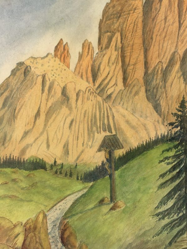 Mountains Original Art - Dolomites, Hans Piaskowski, 1956