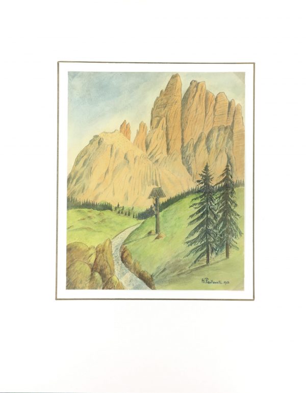 Mountains Original Art - Dolomites, Hans Piaskowski, 1956