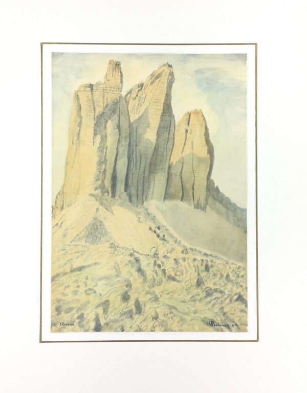 Mountains Original Art - Dolomites, Hans Piaskowski, 1956