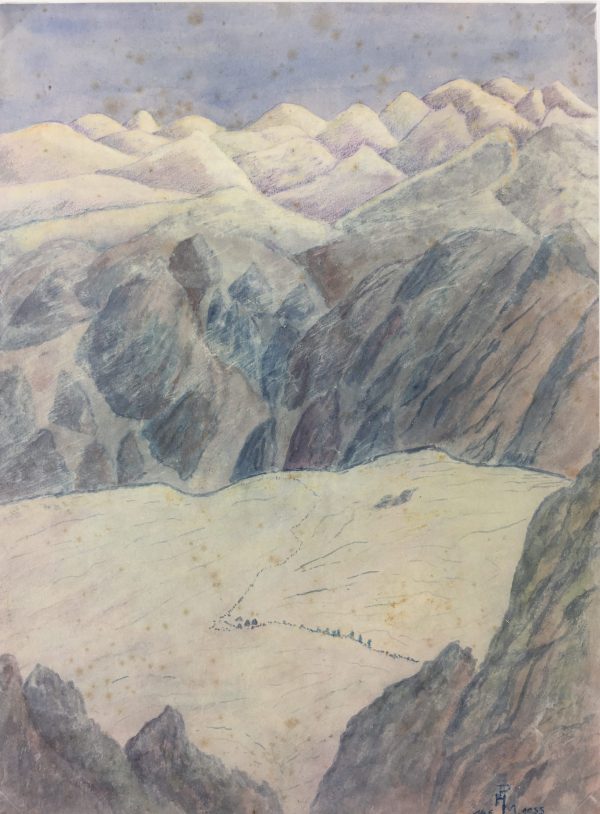 Mountains Original Art - Karkorum, Hans Piaskowski, 1956