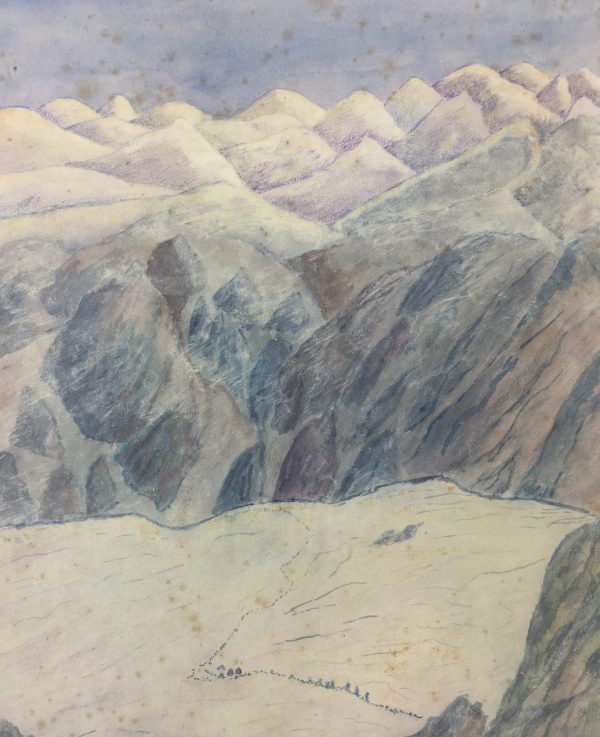 Mountains Original Art - Karkorum, Hans Piaskowski, 1956