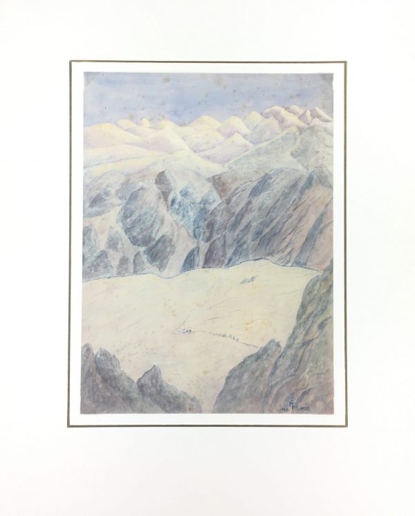 Mountains Original Art - Karkorum, Hans Piaskowski, 1956
