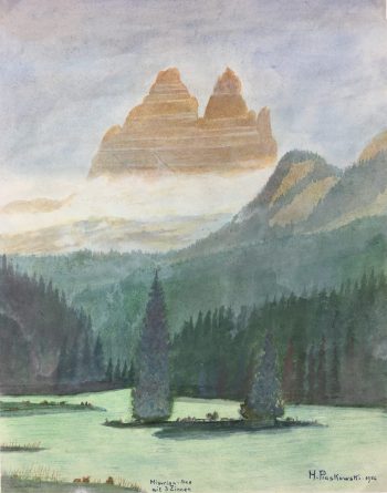 Mountains Original Art - Misurina see, Hans Piaskowski, 1956