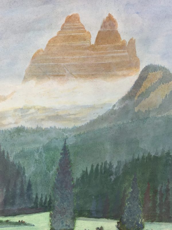 Mountains Original Art - Misurina see, Hans Piaskowski, 1956