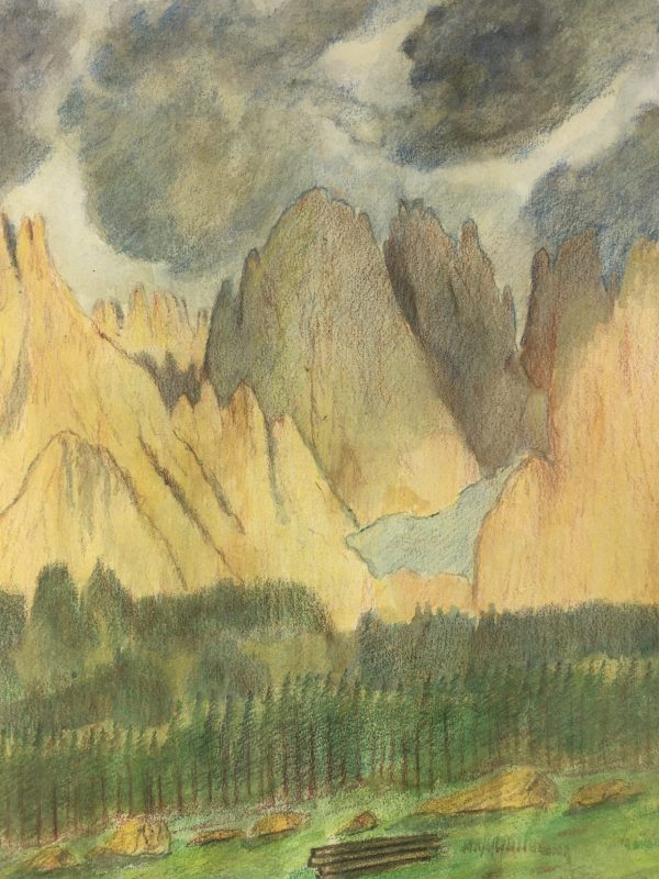 Mountains Original Art - Dolomites, Hans Piaskowski, 1956