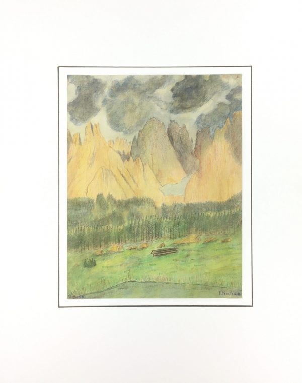 Mountains Original Art - Dolomites, Hans Piaskowski, 1956