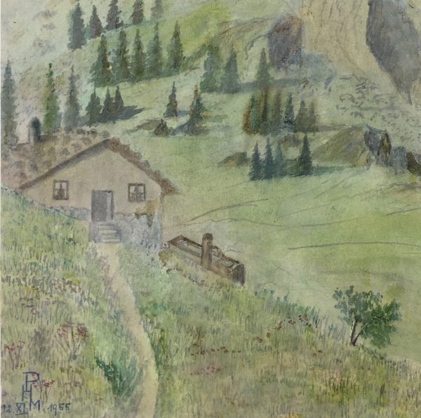 Mountains Original Art - Dolomites, Hans Piaskowski, 1955