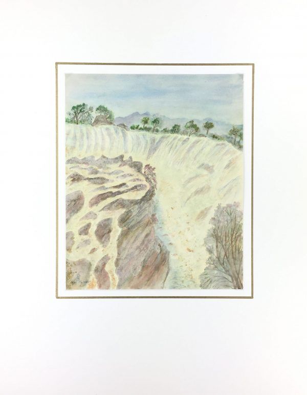 Mountains Original Art - Waterfall, Hans Piaskowski, 1955