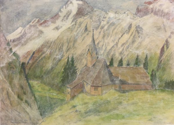 Mountains Original Art - San Magdalena, Hans Piaskowski, 1950