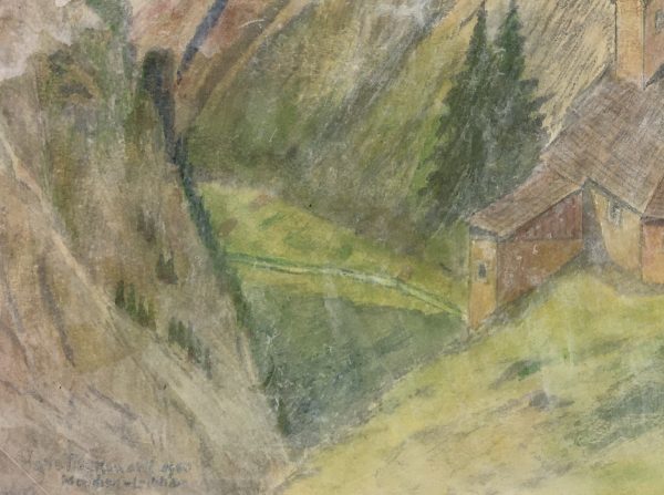 Mountains Original Art - San Magdalena, Hans Piaskowski, 1950