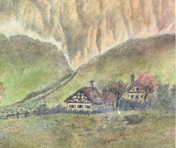 Mountains Original Art - Towering Mountains, Hans Piaskowski, 1954