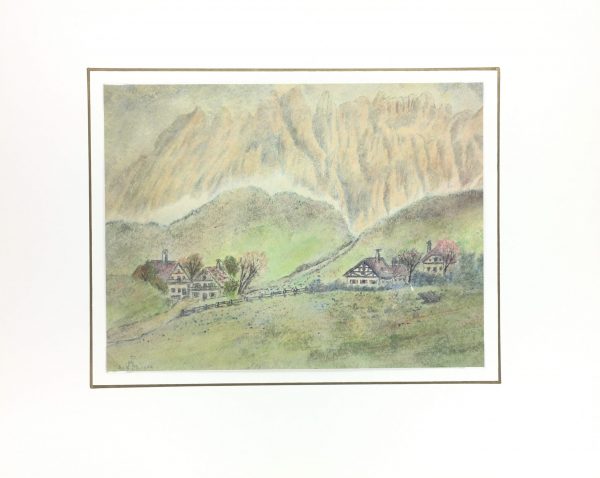 Mountains Original Art - Towering Mountains, Hans Piaskowski, 1954