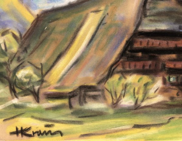 Mountains Original Art - Chalet, H krana, C.1970