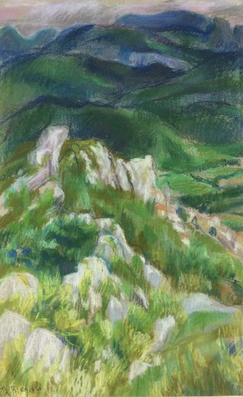 Mountains Original Art - Emerald Foothills, R. Biagioli, 1990s