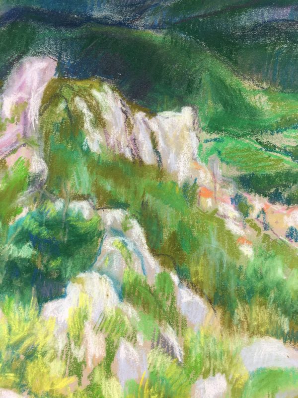 Mountains Original Art - Emerald Foothills, R. Biagioli, 1990s
