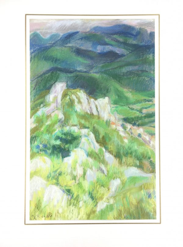 Mountains Original Art - Emerald Foothills, R. Biagioli, 1990s
