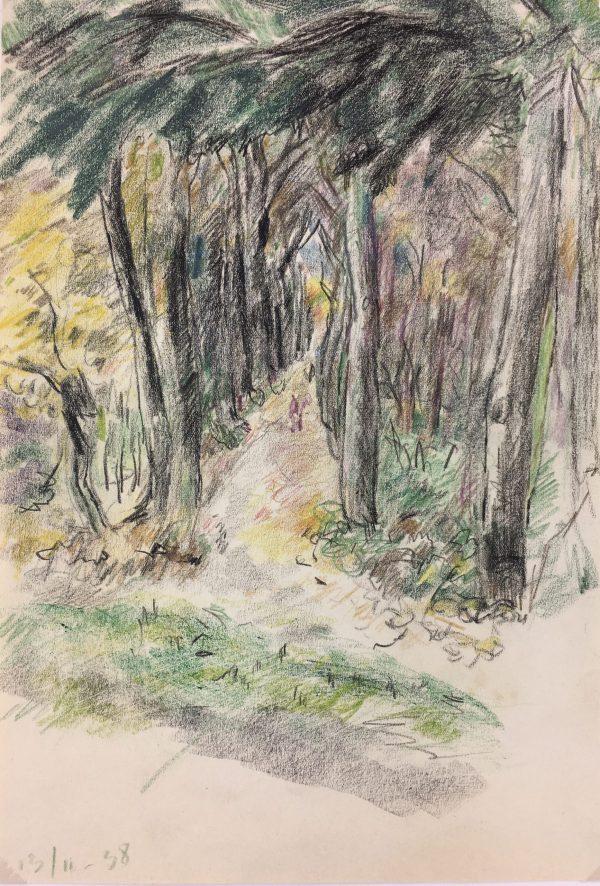 Paris, France Original Art - Forest, Gabriel Spat (1890-1967), C.1930