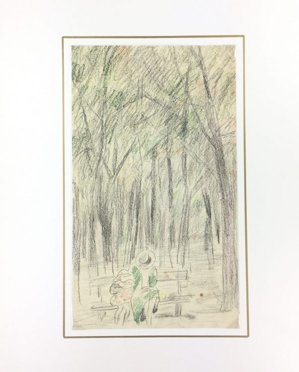 Paris, France Original Art - Paris Park, Gabriel Spat (1890-1967), C.1930