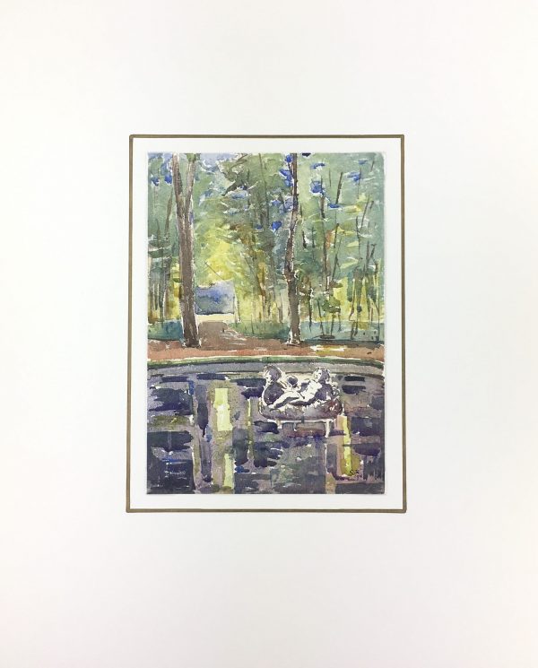Paris, France Original Art - Versailles Gardens, G.R., 1918