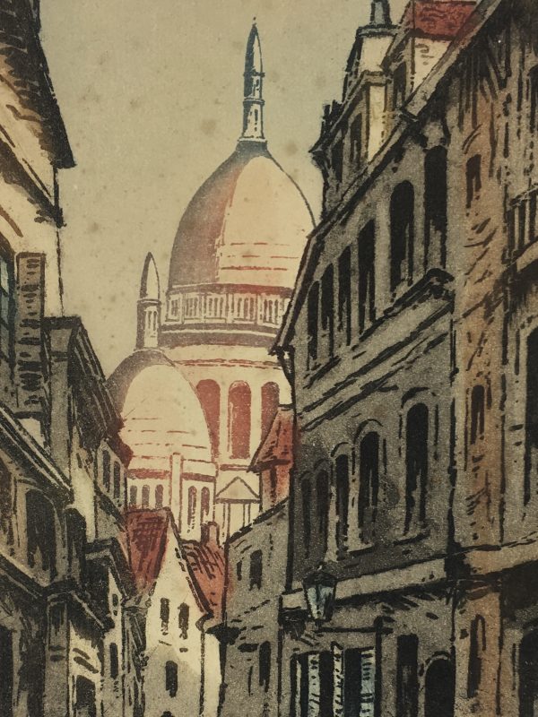Paris, France Original Art - Montmartre, Signed LR, C.1920