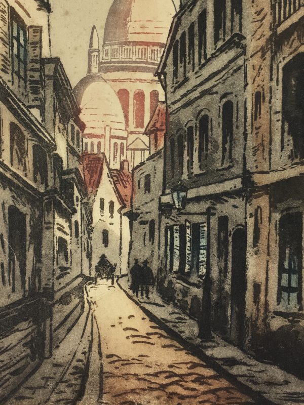 Paris, France Original Art - Montmartre, Signed LR, C.1920