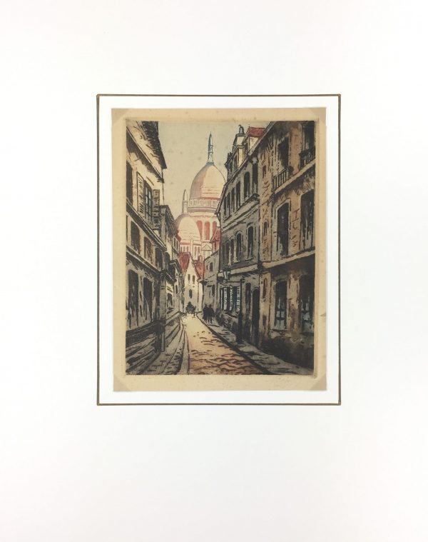 Paris, France Original Art - Montmartre, Signed LR, C.1920
