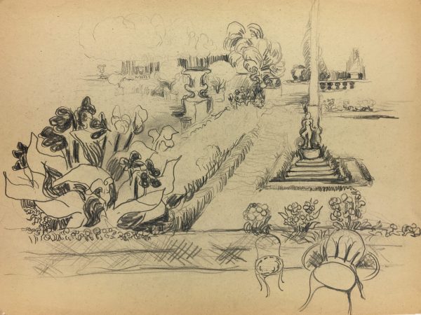 Paris, France Original Art - Luxembourg, Gromont, 1947