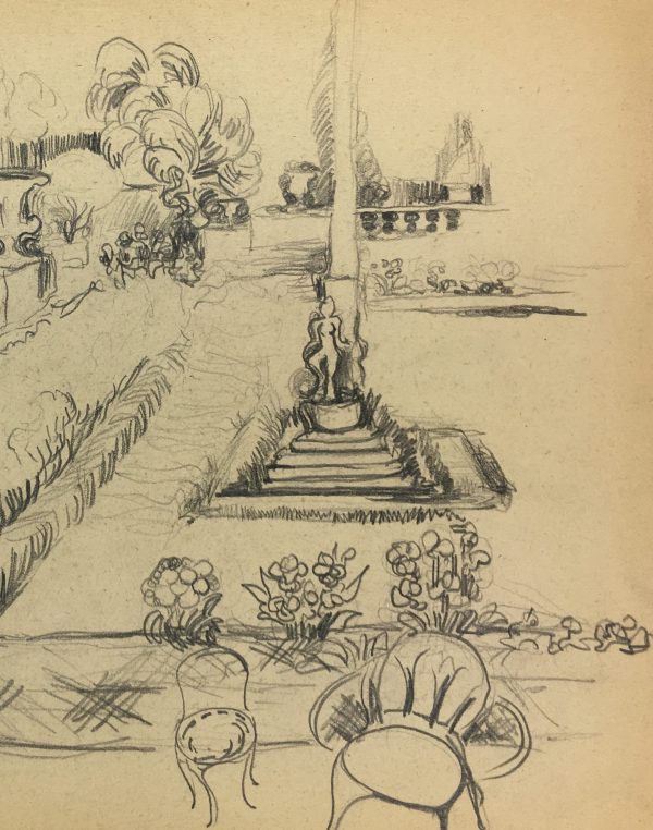 Paris, France Original Art - Luxembourg, Gromont, 1947