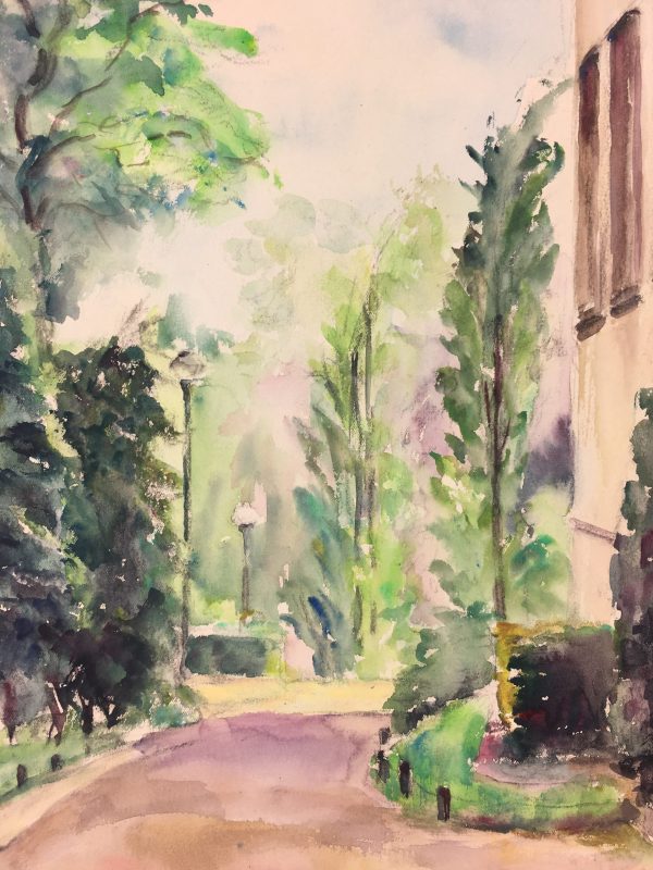 Paris, France Original Art - Villa Gardens, M. Godier, C.1940