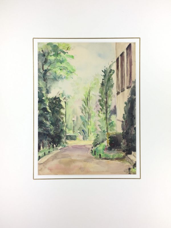 Paris, France Original Art - Villa Gardens, M. Godier, C.1940