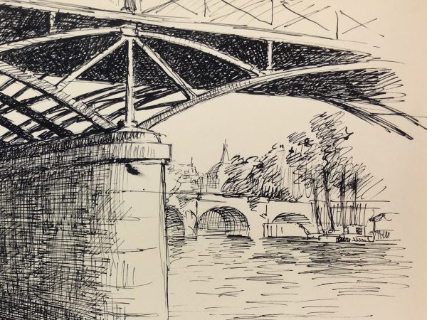 Paris, France Original Art - Port des Arts, Andre Lafond, 1955